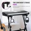 imageCAHAYA Keyboard Stand Piano Adjustable  Z Style Piano Stands Heavy Duty Stable and Portable with Height and Width Adjustable Fits for 54 61 76 88 Keys Electric Pianos Blackstandard