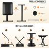 imageCAHAYA Keyboard Stand and Bench Set 1339 Inch Wide Adjustable Height Heavy Duty Portable Piano Stand and Bench with Locking Straps DoubleX 7Level Adjustable for 61 76 88 Key Keyboards