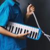 imageCAHAYA Melodica 37 Keys with Carrying Bag and 2 with Mouthpieces Air Piano Keyboard Musical Instrument for Kids and Adults BlackModel CY0049132 KeysBlue