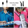 imageCAHAYA Melodica 37 Keys with Carrying Bag and 2 with Mouthpieces Air Piano Keyboard Musical Instrument for Kids and Adults BlackModel CY0049132 KeysBlack