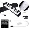 imageCAHAYA Melodica 37 Keys with Carrying Bag and 2 with Mouthpieces Air Piano Keyboard Musical Instrument for Kids and Adults BlackModel CY0049132 KeysBlack