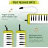 imageCAHAYA Melodica 37 Keys with Carrying Bag and 2 with Mouthpieces Air Piano Keyboard Musical Instrument for Kids and Adults BlackModel CY0049132 KeysNatural Green