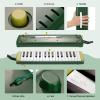 imageCAHAYA Melodica 37 Keys with Carrying Bag and 2 with Mouthpieces Air Piano Keyboard Musical Instrument for Kids and Adults BlackModel CY0049132 KeysNatural Green