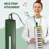 imageCAHAYA Melodica 37 Keys with Carrying Bag and 2 with Mouthpieces Air Piano Keyboard Musical Instrument for Kids and Adults BlackModel CY0049132 KeysNatural Green