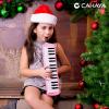 imageCAHAYA Melodica 37 Keys with Carrying Bag and 2 with Mouthpieces Air Piano Keyboard Musical Instrument for Kids and Adults BlackModel CY0049132 KeysPink