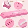 imageCAHAYA Melodica 37 Keys with Carrying Bag and 2 with Mouthpieces Air Piano Keyboard Musical Instrument for Kids and Adults BlackModel CY0049132 KeysPink