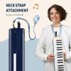 imageCAHAYA Melodica 37 Keys with Carrying Bag and 2 with Mouthpieces Air Piano Keyboard Musical Instrument for Kids and Adults BlackModel CY0049132 KeysSoft Beige