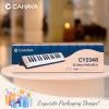 imageCAHAYA Melodica 37 Keys with Carrying Bag and 2 with Mouthpieces Air Piano Keyboard Musical Instrument for Kids and Adults BlackModel CY0049132 KeysSoft Beige