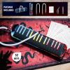 imageCAHAYA Melodica 37 Keys with Carrying Bag and 2 with Mouthpieces Air Piano Keyboard Musical Instrument for Kids and Adults BlackModel CY0049132 KeysVibrant