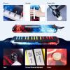 imageCAHAYA Melodica 37 Keys with Carrying Bag and 2 with Mouthpieces Air Piano Keyboard Musical Instrument for Kids and Adults BlackModel CY0049132 KeysVibrant