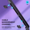 imageCAHAYA Mic Stand Boom Arm  LowHigh Profile Dual Use Desk Microphone Stand with 35in Extension Pole Desk Mount Clamp Cable Management Mic Stands with 2 Mic Clips