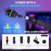 imageCAHAYA Mic Stand Boom Arm  LowHigh Profile Dual Use Desk Microphone Stand with 35in Extension Pole Desk Mount Clamp Cable Management Mic Stands with 2 Mic Clips