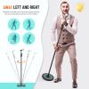 imageCAHAYA Mic Stand Floor Detachable  Microphone Stand Heavy Duty with Weighted Round Base Phone Holder and 2 Mic Clips Portable Mic Stands Height Adjustable 50quot to 64quot for Singing Performance StagePresstype