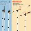 imageCAHAYA Mic Stand Tripod Boom Arm Floor Microphone Stand Height Adjustable with Carrying Bag and 2 Mic Clips 38quot to 58quot Adapter for Singing Performance PodcastWhite