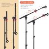 imageCAHAYA Mic Stand Tripod Boom Arm Floor Microphone Stand Height Adjustable with Carrying Bag and 2 Mic Clips 38quot to 58quot Adapter for Singing Performance PodcastBlack