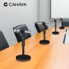 imageCAHAYA Microphone Stand Desk Adjustable Boom Arm Mic Stand Desktop with 2 Mic Clips Reinforced Metal Base Table Mic Mount with 38quot to 58quot Screw Adapter for Singing Performance Wedding Stage Black