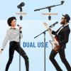 imageCAHAYA Microphone Stand HeavyDuty Super Resistent Tripod Boom Universal Mic Stand with 2 Mic Clips for Most Mics Height Adjustable Mic Stand for Singing Wedding Performance CY03303790in