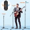 imageCAHAYA Microphone Stand HeavyDuty Super Resistent Tripod Boom Universal Mic Stand with 2 Mic Clips for Most Mics Height Adjustable Mic Stand for Singing Wedding Performance CY03303790in