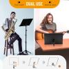 imageCAHAYA Music Stand for Sheet Music  Dualuse Converts to Desktop Stand Portableampamp Foldable 31457in Height Adjustable Sturdy Tray Holds Thick Books or Tablets 5 in 1 Package with Carrying Bag Sheet Music FolderBlack