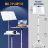 imageCAHAYA Music Stand for Sheet Music  Dualuse Converts to Desktop Stand Portableampamp Foldable 31457in Height Adjustable Sturdy Tray Holds Thick Books or Tablets 5 in 1 Package with Carrying Bag Sheet Music FolderWhite