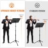 imageCAHAYA Music Stand for Sheet Music  Dualuse Converts to Desktop Stand Portableampamp Foldable 31457in Height Adjustable Sturdy Tray Holds Thick Books or Tablets 5 in 1 Package with Carrying Bag Sheet Music FolderBlack