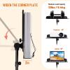 imageCAHAYA Music Stand for Sheet Music  Dualuse Converts to Desktop Stand Portableampamp Foldable 31457in Height Adjustable Sturdy Tray Holds Thick Books or Tablets 5 in 1 Package with Carrying Bag Sheet Music FolderBlack