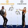 imageCAHAYA Music Stand for Sheet Music  Dualuse Converts to Desktop Stand Portableampamp Foldable 31457in Height Adjustable Sturdy Tray Holds Thick Books or Tablets 5 in 1 Package with Carrying Bag Sheet Music FolderWhite