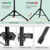 imageCAHAYA Music Stand for Sheet Music Dualuse Sheet Music Stand Floor Music Book Stand Portable Height Adjustable from 31457in with Tabletop Support Carrying Bag and Clip Unique Quaver DesignQuaver Design