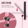 imageCAHAYA Portable Sheet Music Stand Dual Use Desktop Book Holder Folding Lightweight Extra Stable Reinforced with Carrying Bag and Clip for Students Musicians Height Adjustable up to 543quot CMS0204Pink
