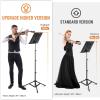 imageCAHAYA Portable Sheet Music Stand Dual Use Desktop Book Holder Folding Lightweight Extra Stable Reinforced with Carrying Bag and Clip for Students Musicians Height Adjustable up to 543quot CMS0204Black