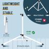 imageCAHAYA Portable Sheet Music Stand Dual Use Desktop Book Holder Folding Lightweight Extra Stable Reinforced with Carrying Bag and Clip for Students Musicians Height Adjustable up to 543quot CMS0204White