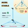 imageCAHAYA Portable Sheet Music Stand Dual Use Desktop Book Holder Folding Lightweight Extra Stable Reinforced with Carrying Bag and Clip for Students Musicians Height Adjustable up to 543quot CMS0204Blue