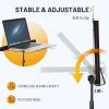 imageCAHAYA Portable Sheet Music Stand Dual Use Desktop Book Holder Folding Lightweight Extra Stable Reinforced with Carrying Bag and Clip for Students Musicians Height Adjustable up to 543quot CMS0204Black