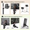 imageCAHAYA Portable sheet music stand 3 in 1 Dualuse Sheet Music Stand ampamp Desktop Book Stand Adjustable 314559 in with Book Stand Support Carrying BagNote Pattern