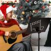 imageCAHAYA Portable sheet music stand 3 in 1 Dualuse Sheet Music Stand ampamp Desktop Book Stand Adjustable 314559 in with Book Stand Support Carrying BagNote Pattern