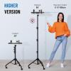 imageCAHAYA Projector Stand Tripod Adjustable  Stable for Tablets Phones Book Height 26quot to 515quot Multifunctional Laptop DJ Rack Stand Portable for Outdoor Movies CPS0331Tripod Stand with Casters