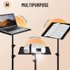 imageCAHAYA Projector Stand Tripod Foldable 189 to 41 Inch Height Adjustable Projector Tripod Stand 180 Rotatable Thickened Base Multipurpose Laptop Stand Panel Collapsible for Outdoor Office Home Stage180 Adjustable