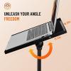imageCAHAYA Projector Stand Tripod Foldable 189 to 41 Inch Height Adjustable Projector Tripod Stand 180 Rotatable Thickened Base Multipurpose Laptop Stand Panel Collapsible for Outdoor Office Home Stage180 Adjustable
