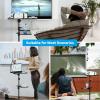 imageCAHAYA Projector Tripod Stand with Casters Projector Stand 2854in Height Adjustable Multifunctional Universal Laptop Stand DJ Rack Stand with Adjustable Height for Meeting Room DJ Equipment
