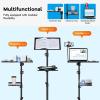imageCAHAYA Projector Tripod Stand with Casters Projector Stand 2854in Height Adjustable Multifunctional Universal Laptop Stand DJ Rack Stand with Adjustable Height for Meeting Room DJ Equipment