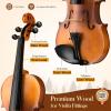 imageCAHAYA Solid Wood Violin Kit  44 Full Size Full Beginner Violin with Hard Case and Wooden Shoulder Rest for Student Adults Kids