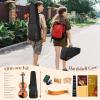 imageCAHAYA Solid Wood Violin Kit  44 Full Size Full Beginner Violin with Hard Case and Wooden Shoulder Rest for Student Adults Kids