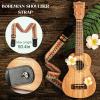 imageCAHAYA Soprano Ukulele for Beginner 21 Inch Ukulele Kit Starter with Carrying Bag Shoulder Strap Fretboard Stickers for Both Adults and Kids in Mahogany CY0335Golden Brown