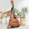 imageCAHAYA Soprano Ukulele for Beginner 21 Inch Ukulele Kit Starter with Carrying Bag Shoulder Strap Fretboard Stickers for Both Adults and Kids in Mahogany CY0335Dark Brown
