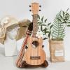 imageCAHAYA Soprano Ukulele for Beginner 21 Inch Ukulele Kit Starter with Carrying Bag Shoulder Strap Fretboard Stickers for Both Adults and Kids in Mahogany CY0335Golden Brown