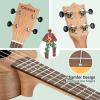 imageCAHAYA Soprano Ukulele for Beginner 21 Inch Ukulele Kit Starter with Carrying Bag Shoulder Strap Fretboard Stickers for Both Adults and Kids in Mahogany CY0335Golden Brown