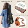 imageCAHAYA Soprano Ukulele for Beginner 21 Inch Ukulele Kit Starter with Carrying Bag Shoulder Strap Fretboard Stickers for Both Adults and Kids in Mahogany CY0335Brown