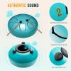 imageCAHAYA Steel Tongue Drum Set 6 Inch 8 Notes Steel Hand Drum with Music Book Drum Mallets Finger Paddles and Carry Bag for Kids Gift Musical Education Meditation Yoga CY0359Lake blue