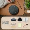 imageCAHAYA Steel Tongue Drum Set 6 Inch 8 Notes Steel Hand Drum with Music Book Drum Mallets Finger Paddles and Carry Bag for Kids Gift Musical Education Meditation Yoga CY0359Navy blue11 tones