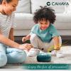imageCAHAYA Steel Tongue Drum Set 6 Inch 8 Notes Steel Hand Drum with Music Book Drum Mallets Finger Paddles and Carry Bag for Kids Gift Musical Education Meditation Yoga CY0359Lake blue